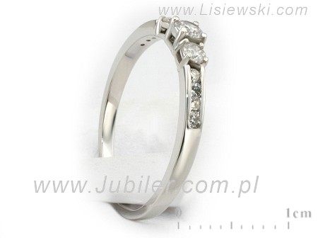 Pierścionek z platyny z brylantami - b605pt — zdjęcie 3