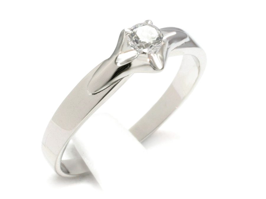 Pierścionek zaręczynowy z diamentem złoty - b609bbr_P_H — zdjęcie 3