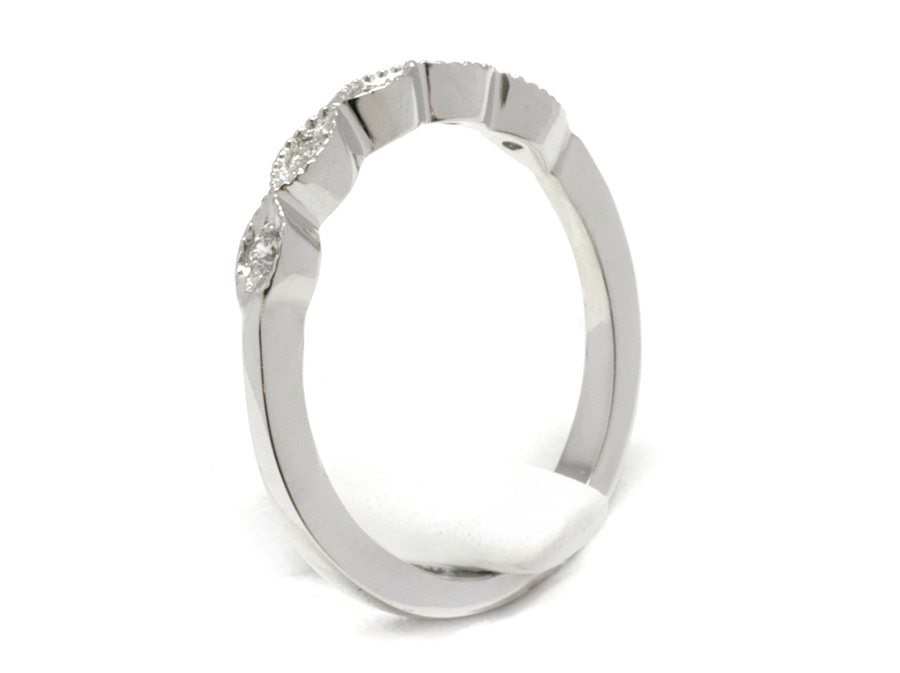 Złoty pierścionek z brylantami białe złoto - b633bbr_SI_H — zdjęcie 3