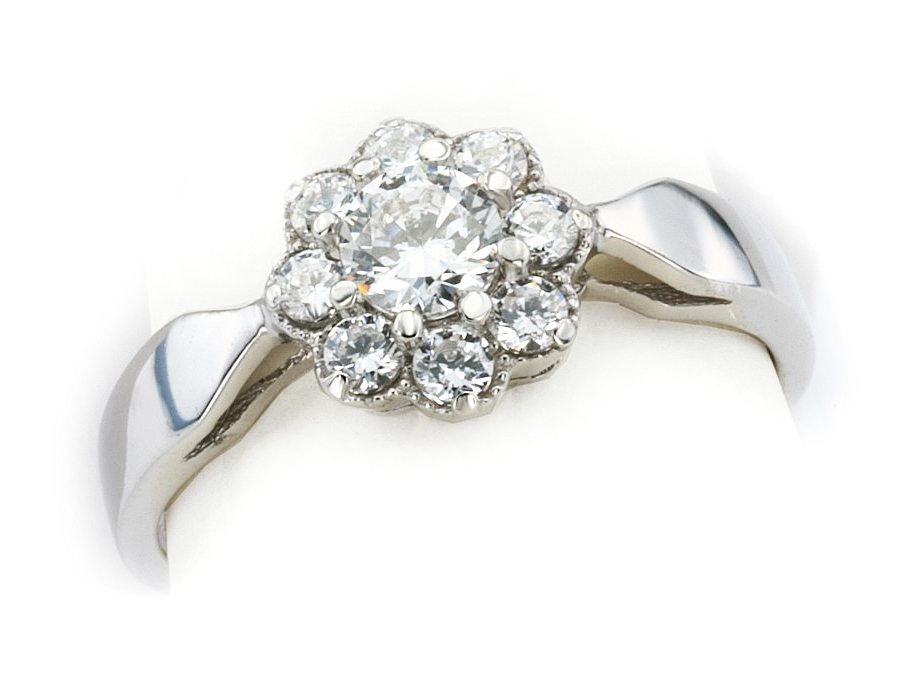 Złoty pierścionek z brylantami białe złoto - b642bbr_SI_H — zdjęcie 3