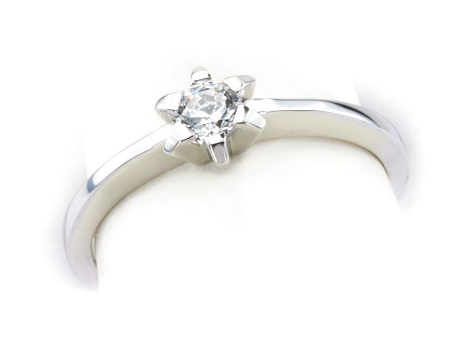 Złoty pierścionek zaręczynowy z brylantem - b653bbr_SI_H — zdjęcie 3