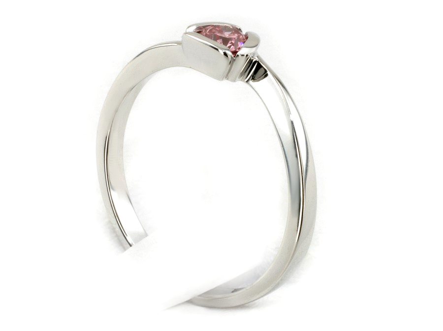Pierścionek zaręczynowy z brylantem - b677bbr_pink — zdjęcie 3