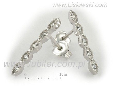 Złote kolczyki z brylantami białe złoto - b9071br_SI_H — zdjęcie 3