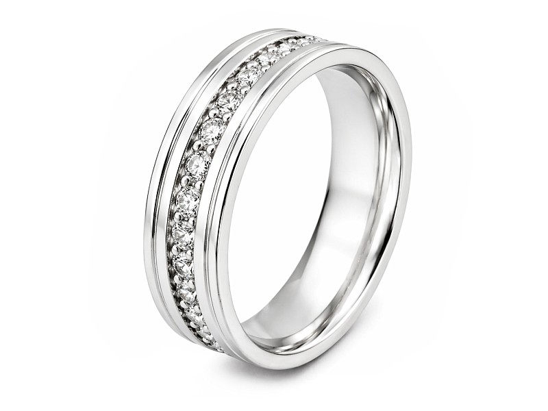 Obrączka z brylantami białe złoto - b_obr0009