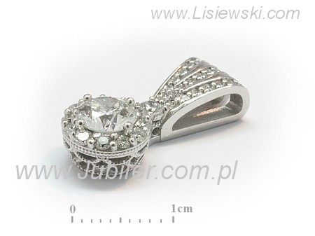 Wisiorek zawieszka białe złoto - b_w20057br_SI_G — zdjęcie 3