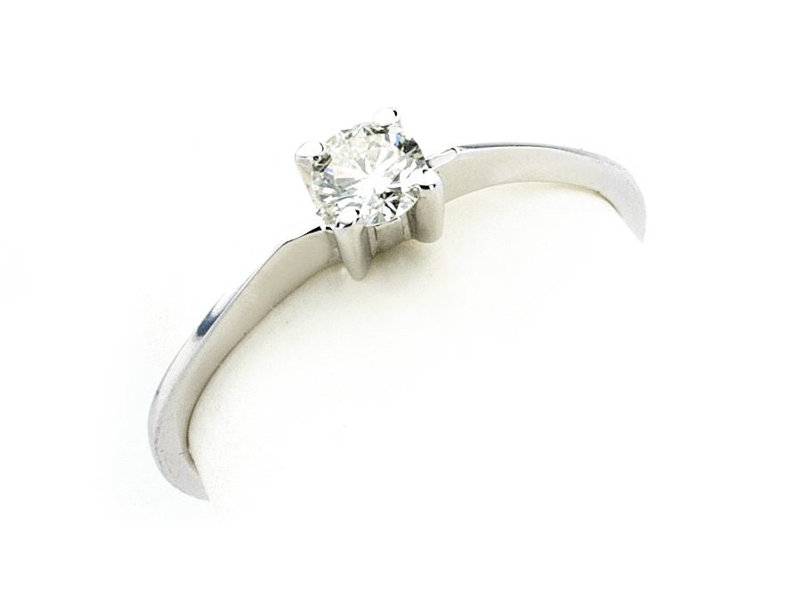 Złoty pierścionek z brylantem białe złoto - bg1099br_P1_H — zdjęcie 3