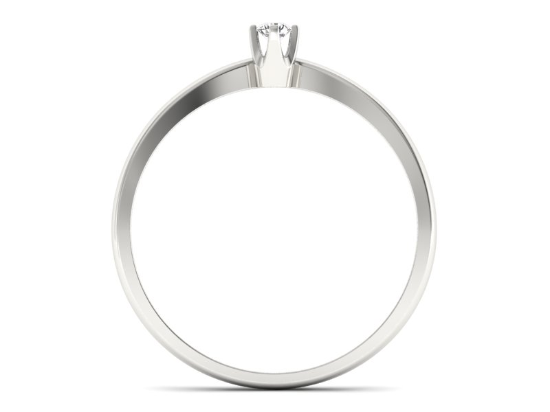 Złoty pierścionek z brylantem białe złoto - bg1100br_Si_H — zdjęcie 2