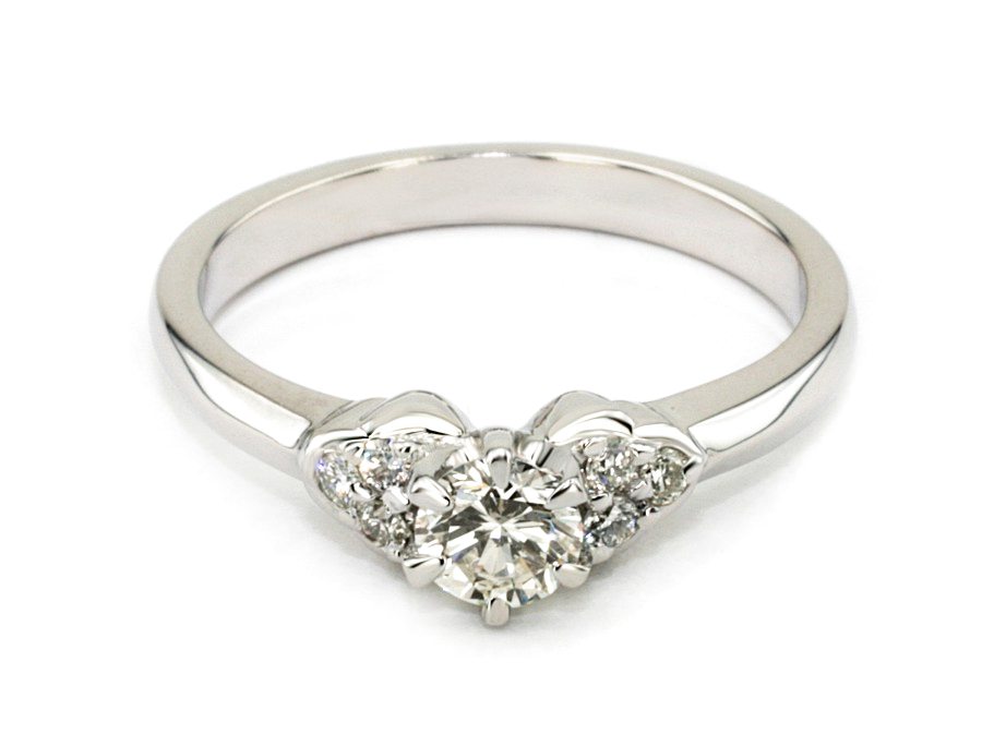 Złoty pierścionek z brylantami białe złoto - bjg1063br_Si_H — zdjęcie 2