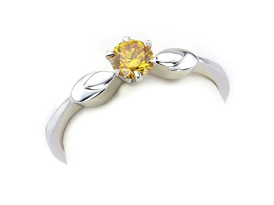 Pierścionek z brylantem białe złoto - bjg1126gold_2_5_p — zdjęcie 3