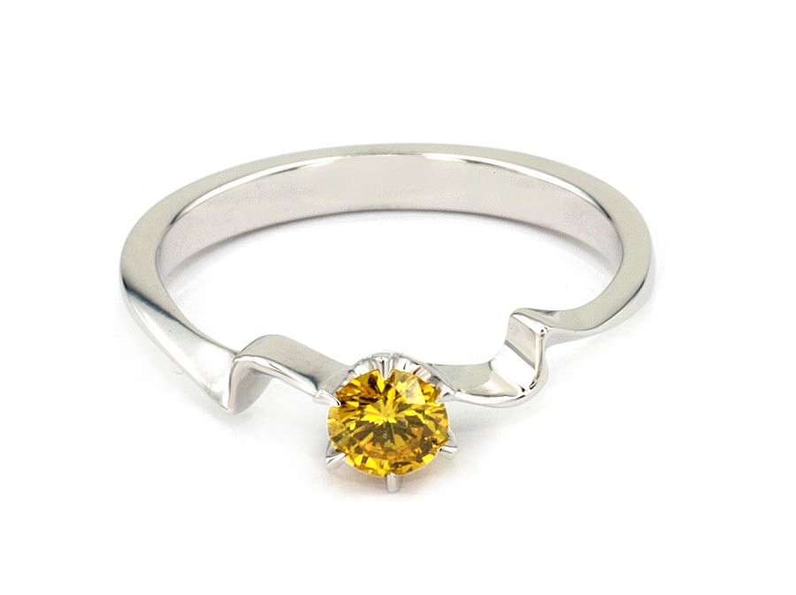 Pierścionek z brylantem - bjg112gold_2_3_p — zdjęcie 3