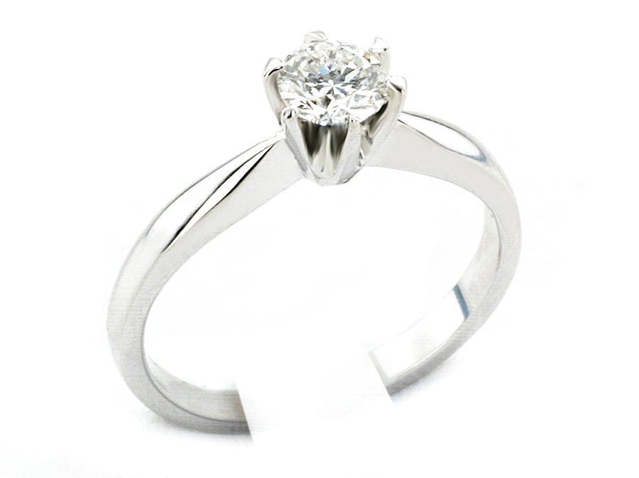 Złoty pierścionek z brylantem białe złoto - bjg153br_P_H