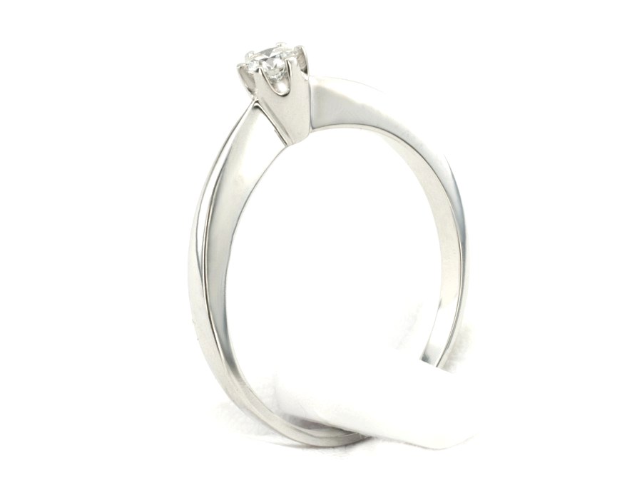 Złoty pierścionek z brylantem białe złoto - bjg1964br_P_H — zdjęcie 3