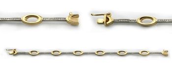 Złota biżuteria bransoleta z brylantami - bran100b_br_SI_H - 1