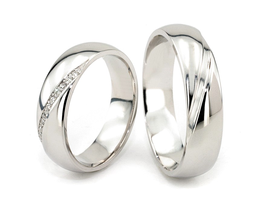 Obrączki na zamówienie Obrączki ślubne z brylantami - bs305_ — zdjęcie 3