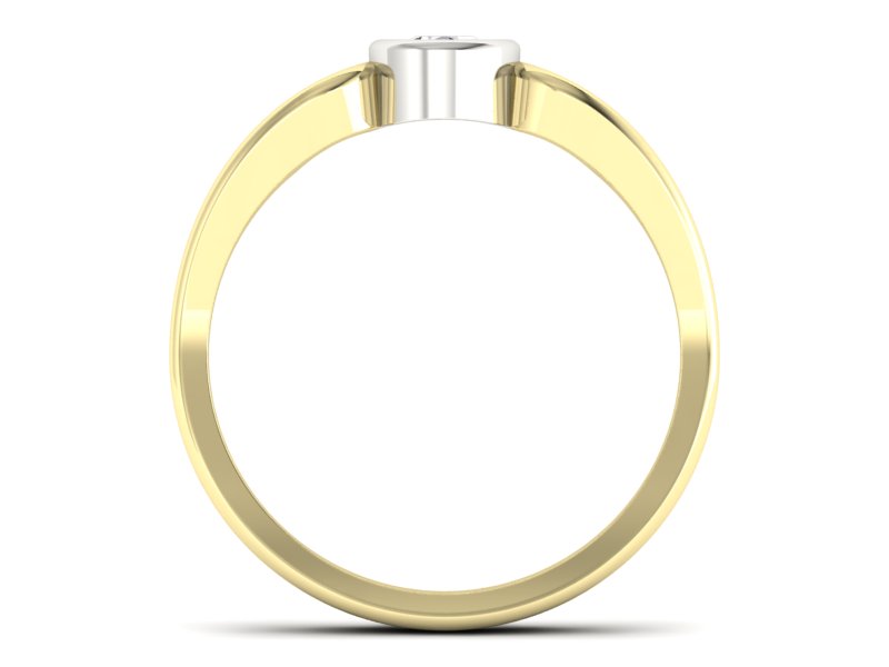 Złoty pierścionek z brylantem - bz_w00019br_VS_H — zdjęcie 2