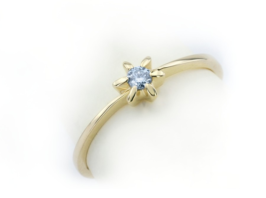 Pierścionek ze złota z brylantem - g1081skyblue_p — zdjęcie 3