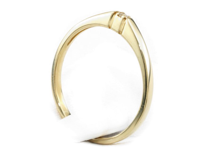 Złoty pierścionek z diamentem - g1096br_p — zdjęcie 3