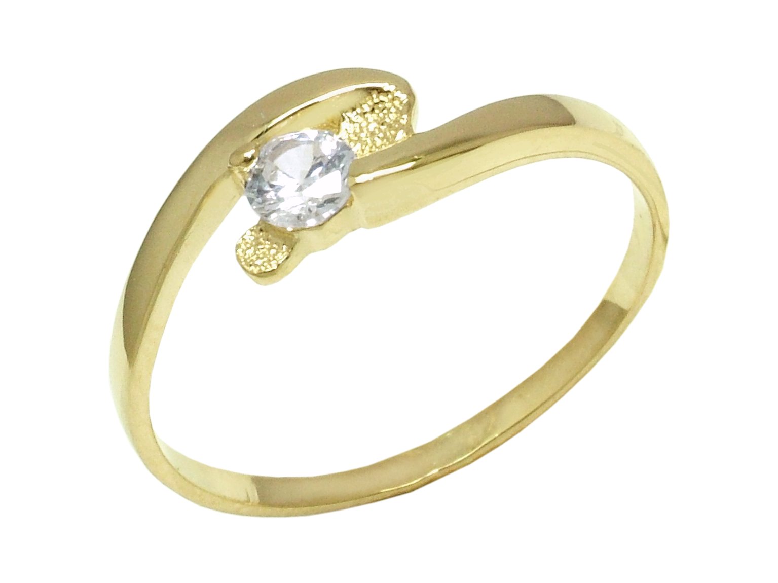 Złoty pierścionek z brylantem żółte złoto - j101br_VS_H