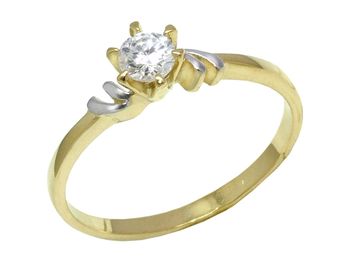 Złoty pierścionek z brylantem na zaręczyny - j145br_Si_H - 1