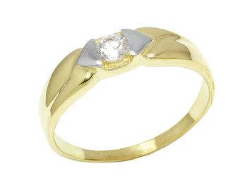 Złoty Pierścionek z diamentem złoto proba 585 - jg1002br_P_H - 1