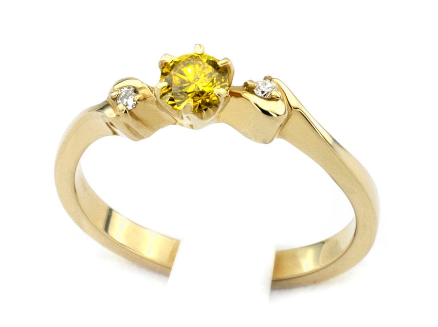 Pierścionek z brylantem gold złoto - jg1032gold_2_65_p