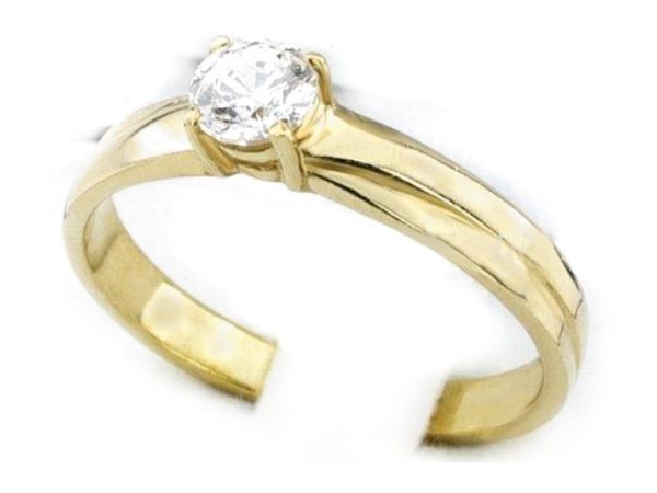 Złoty Pierścionek z diamentem złoto 585 - jg1040br_VS_H