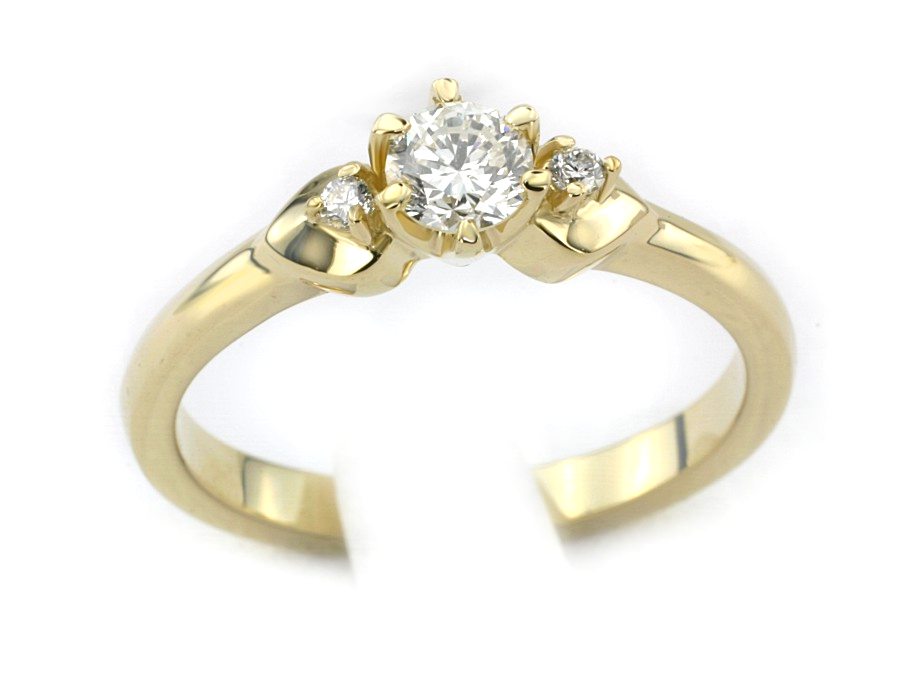 Złoty pierścionek z brylantami żółte złoto - jg1043br_P1_H