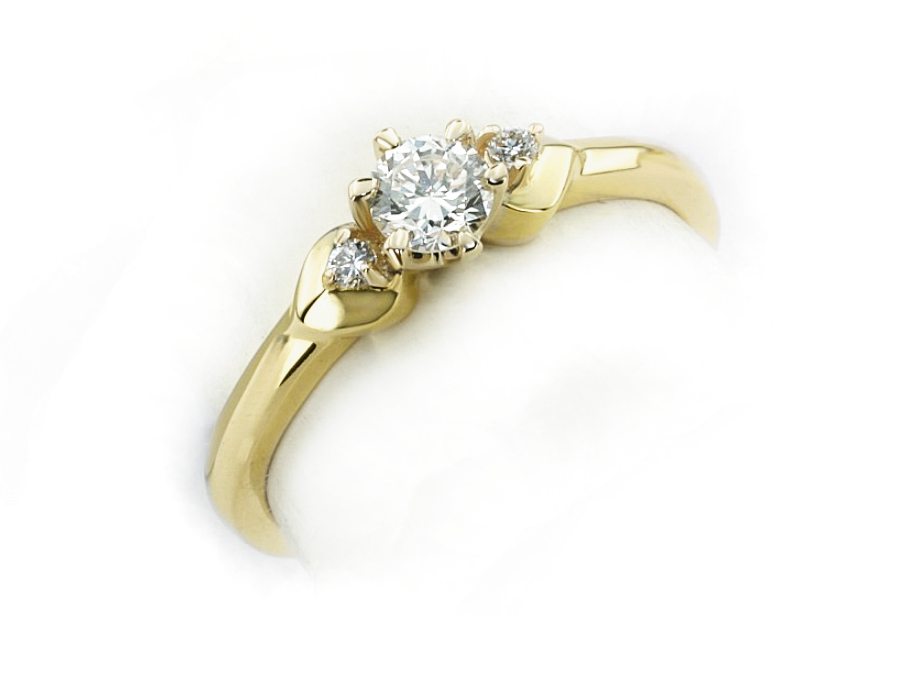 Złoty pierścionek z brylantami żółte złoto - jg1043br_P1_H — zdjęcie 3