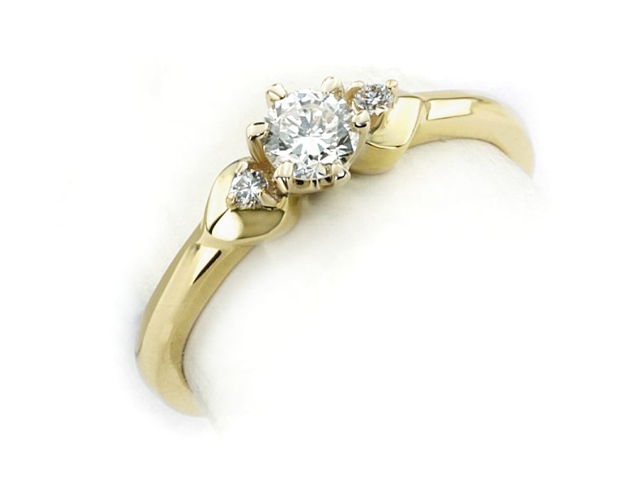 Złoty pierścionek z brylantami żółte złoto - jg1043br_SI1_H — zdjęcie 3