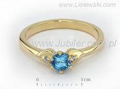 Złoty pierścionek ze spinelem i diamentami - jg1043z_spinel - 2