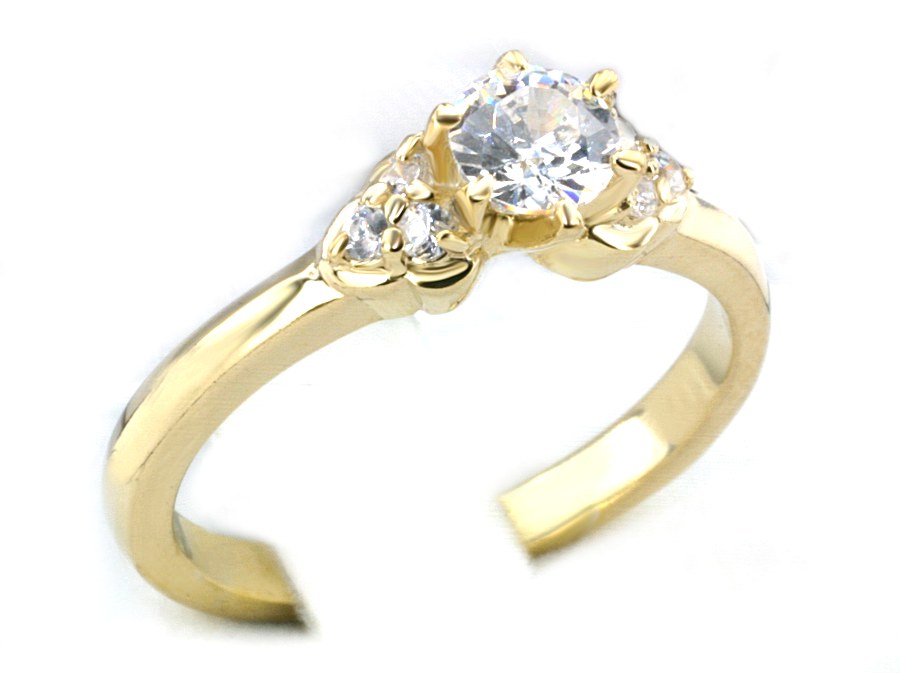 Złoty pierścionek z brylantami żółte złoto - jg1063br_VS_H — zdjęcie 2