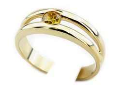 Pierścionek z brylantem żółte złoto 595 - jg1084br_VVS_gold