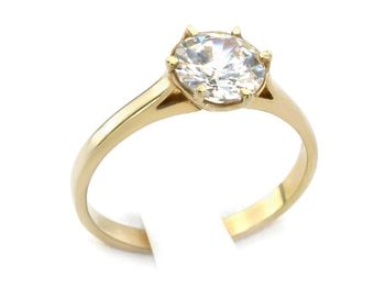 Złoty pierścionek z diamentami żółte złoto - jg1092br_SI_I - 1
