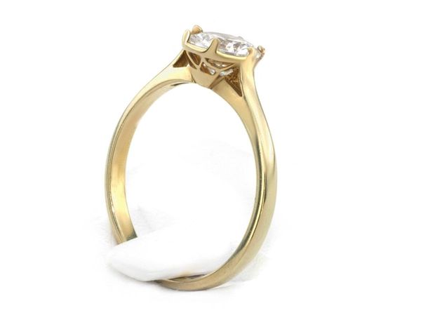 Złoty pierścionek z diamentami żółte złoto - jg1092br_SI_I