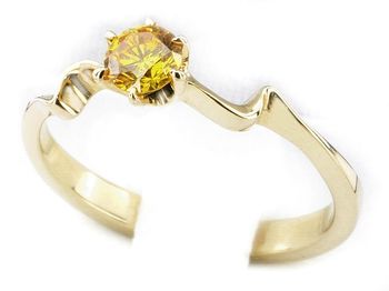 Złoty Pierścionek z brylantem złoto 585 - jg112 - 1