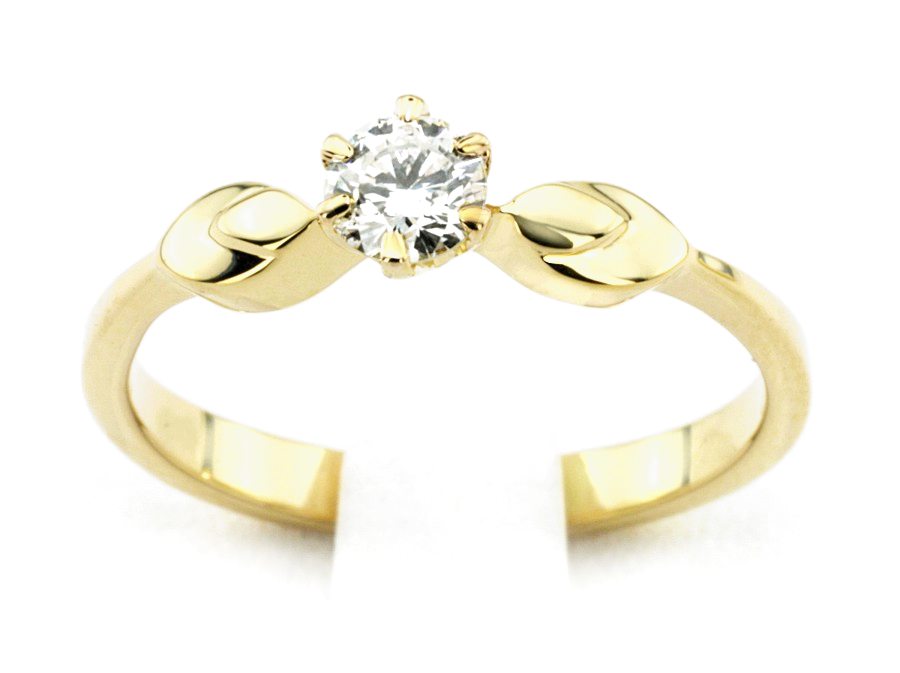 Złoty pierścionek z diamentem - jg1126br_P1_H