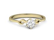 Złoty Pierścionek zaręczynowy z brylantem - jg1127z - 2