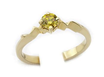 Złoty Pierścionek z brylantem złoto 585 - jg1128gold_2_4_p - 1