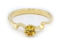 Złoty Pierścionek ze złota ze złotym brylantem - jg112gold_Vs- 2