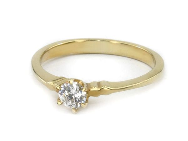 Złoty pierścionek z diamentami żółte złoto - jg1130br_Si_H