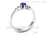 Złoty Pierścionek z szafirem białe złoto 585 - jg1136bszc- 3