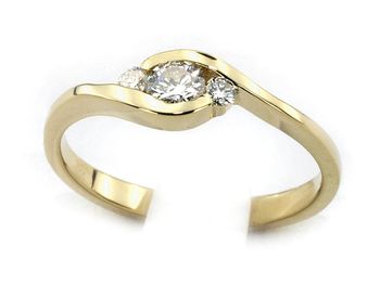 Złoty Pierścionek zaręczynowy z brylantami - jg1142br_VS1_H - 1