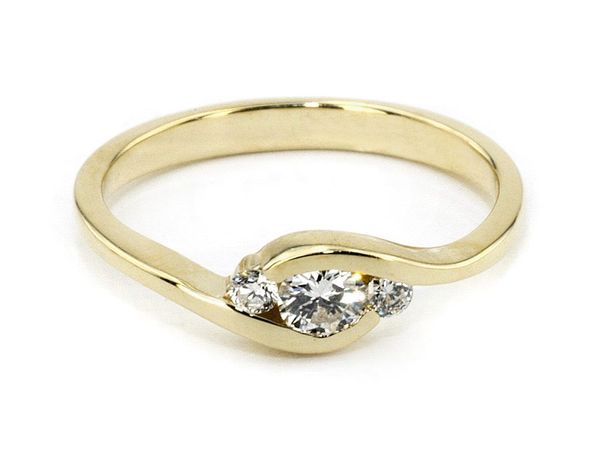 Złoty Pierścionek zaręczynowy z brylantami - jg1142br_VS1_H