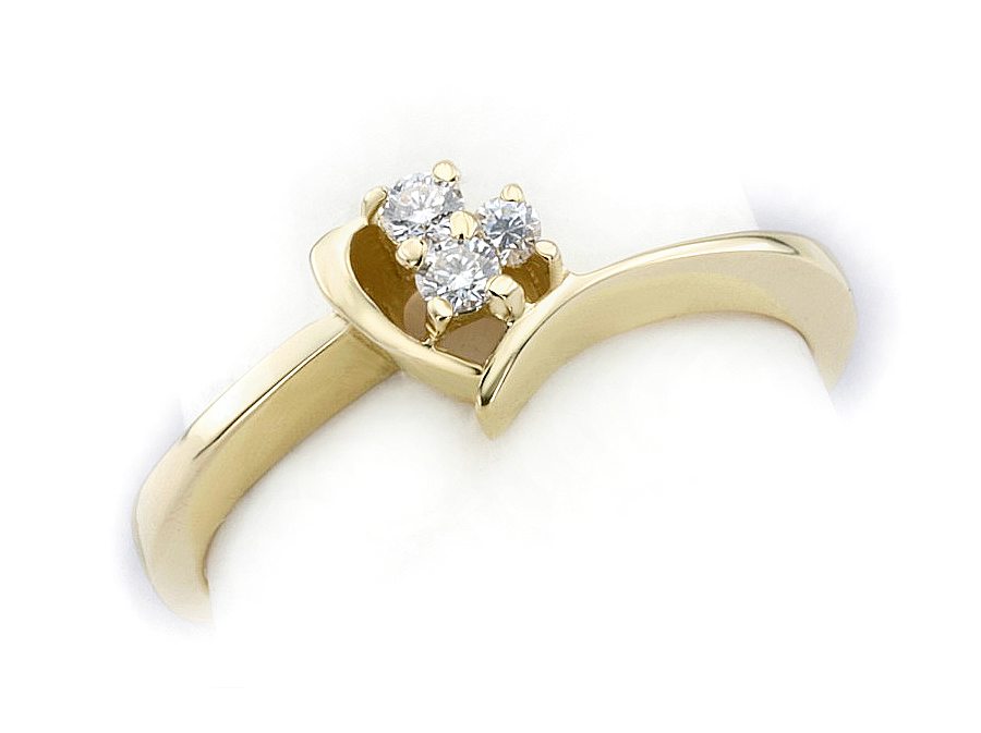 Złoty pierścionek z brylantami żółte złoto - jg1145br_SI_H — zdjęcie 3