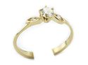 Złoty pierścionek z diamentami żółte złoto próba 585 - jg124