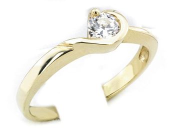 Złoty Pierścionek z diamentem złoto proba 585 - jg14br_P_H - 1