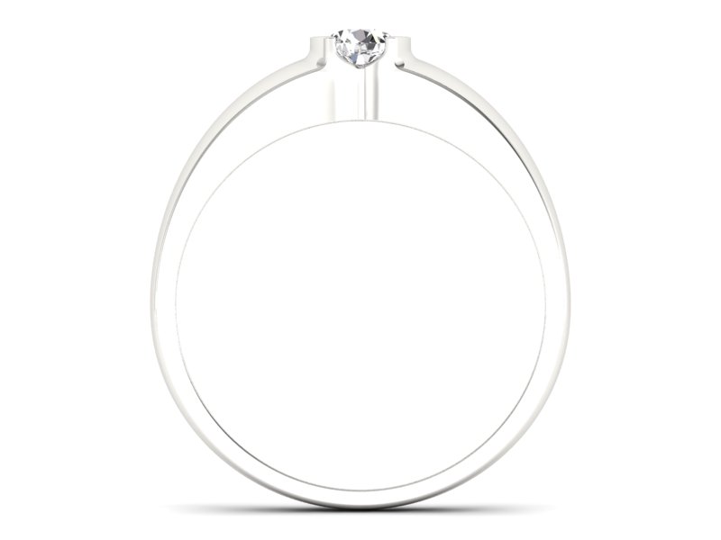 Złoty pierścionek z brylantem białe złoto - jg172b — zdjęcie 2