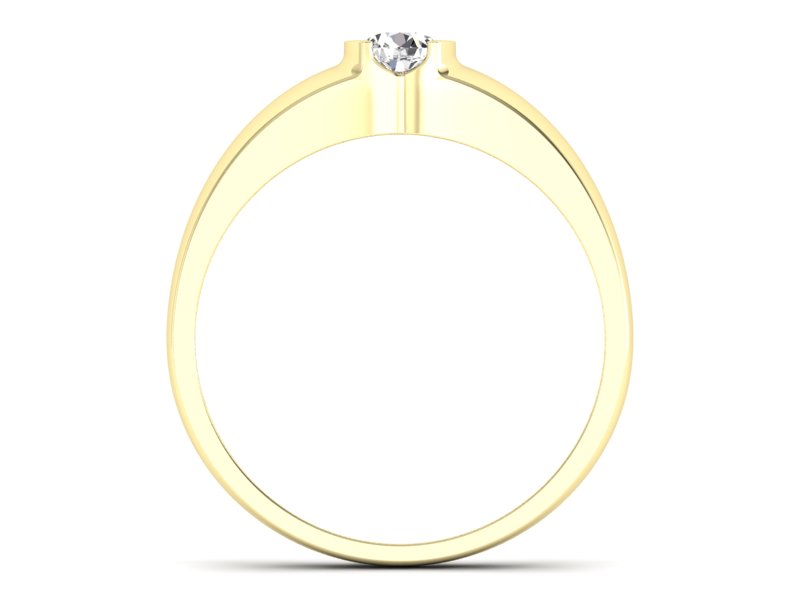 Złoty pierścionek z brylantem żółte złoto - jg172br_P1_H — zdjęcie 2