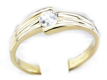 Złoty Pierścionek z diamentem złoto proba 585 - jg197br_023 - 1
