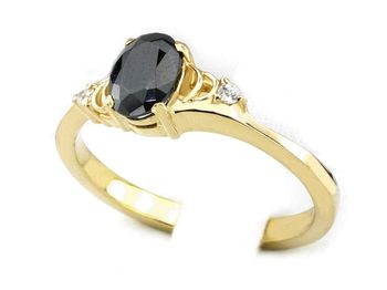 Złoty pierścionek z brylantami i cyrkonią - jg330br_S_I_H - 1